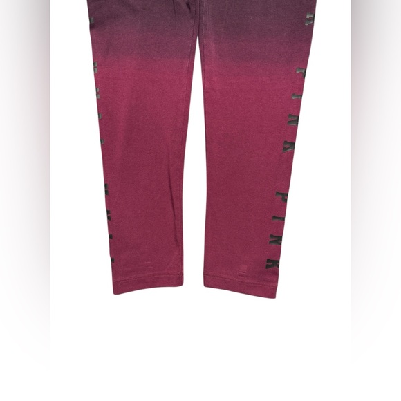 PINK Victoria’s Secret Ombré Leggings Womens Medium‎ Purple Pink Logo Activewear - Picture 7 of 10